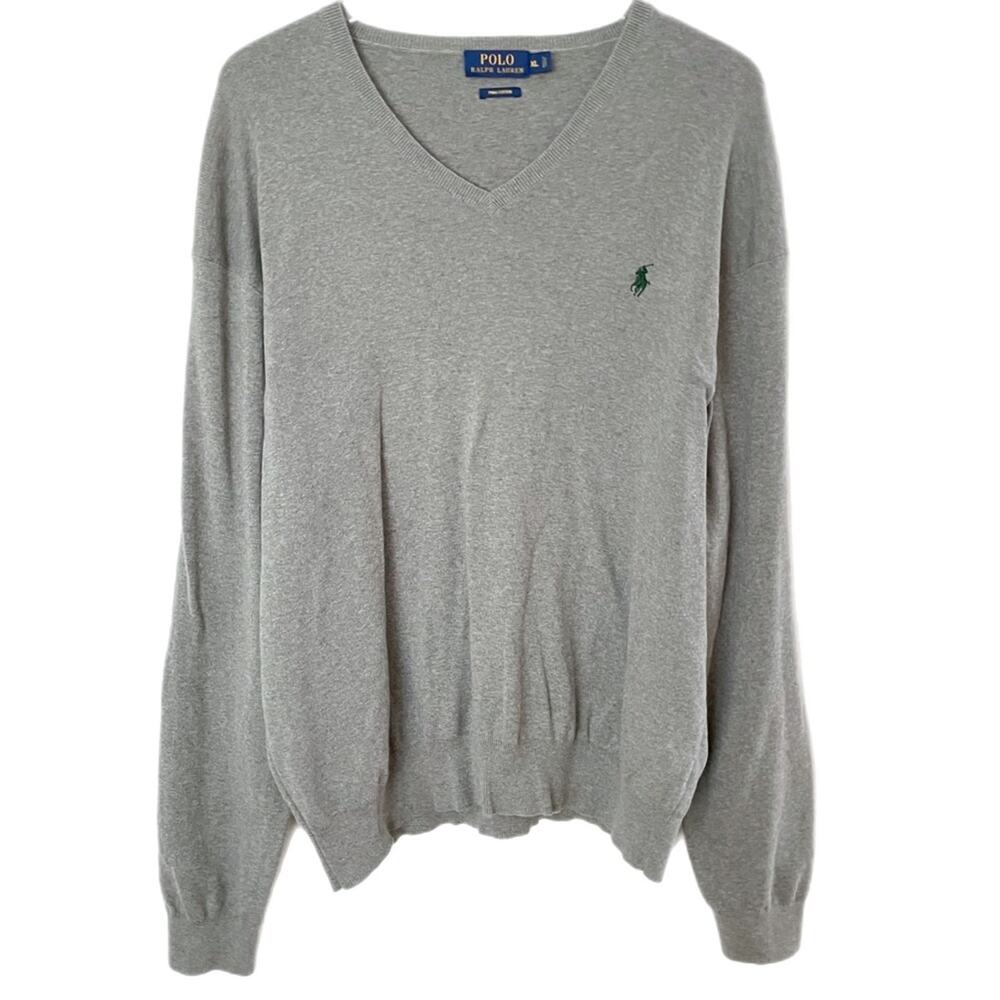 Polo Ralph Lauren Pima Cotton Mens V Neck Sweater Sz XL